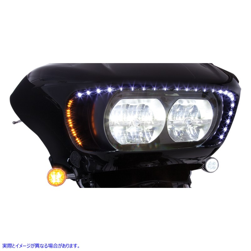 取寄せ Road Blade?LEDライト付きフェアリングのアクセント シロ CIRO LED Light Strip - Harley Daviidson 45103 20402210