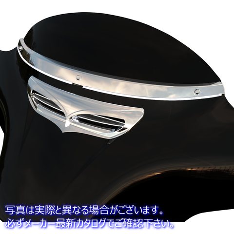 取寄せ スチールフロントガラストリム - アクセントライトのLED シロ CIRO Windshield Trim - Chrome - FL 14+ 11000 23500469