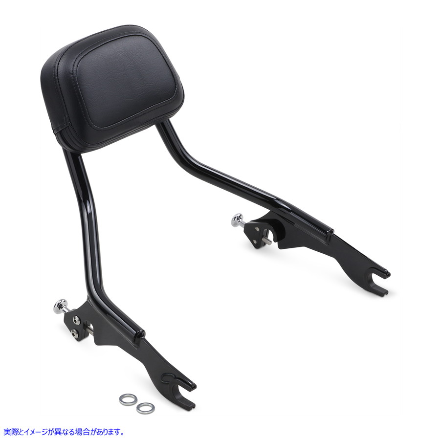 取寄せ 取り外し可能な背もたれ コブラ Detachable Backrest - Black - Short - FLH/FLT 602-2200B 15010634