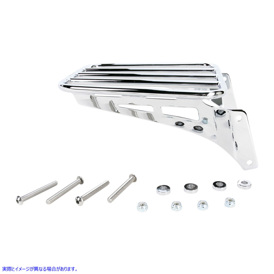 取寄せ OEMバックレスト荷物ラック コブラ Luggage Rack - Chrome - Tubular 02-4466 15100129