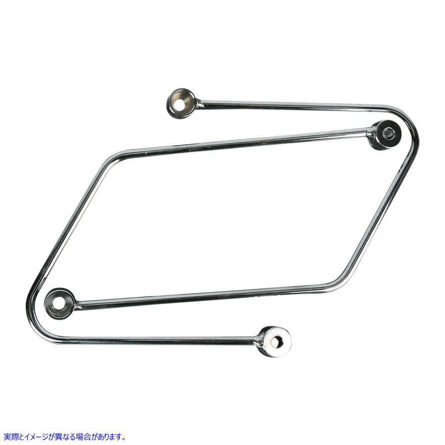 取寄せ カワサキのサドルバッグプロテクターとサポート コブラ Saddlebag Supports - Chrome - Vulcan 1500 02-6441 35010380