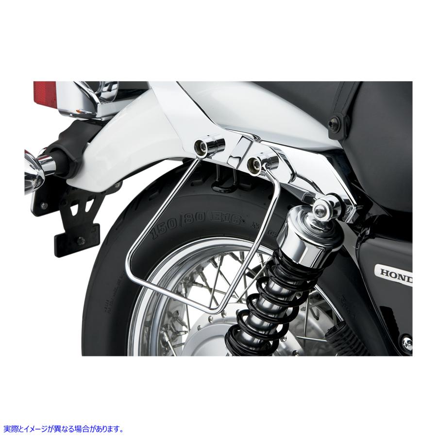 取寄せ ホンダのサドルバッグプロテクターとサポート コブラ Saddlebag Supports - Chrome - Honda VT 02-6114 35010617
