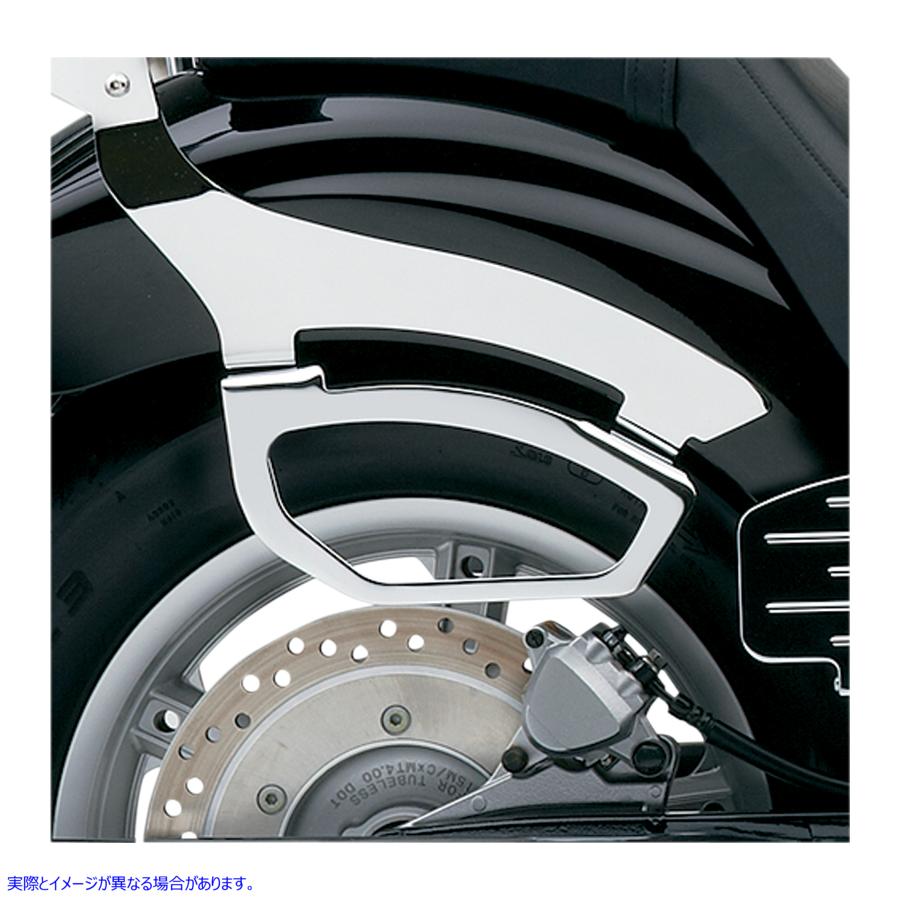 取寄せ ホンダのサドルバッグプロテクターとサポート コブラ Saddlebag Supports - Chrome - Honda VT 02-6136 35010689