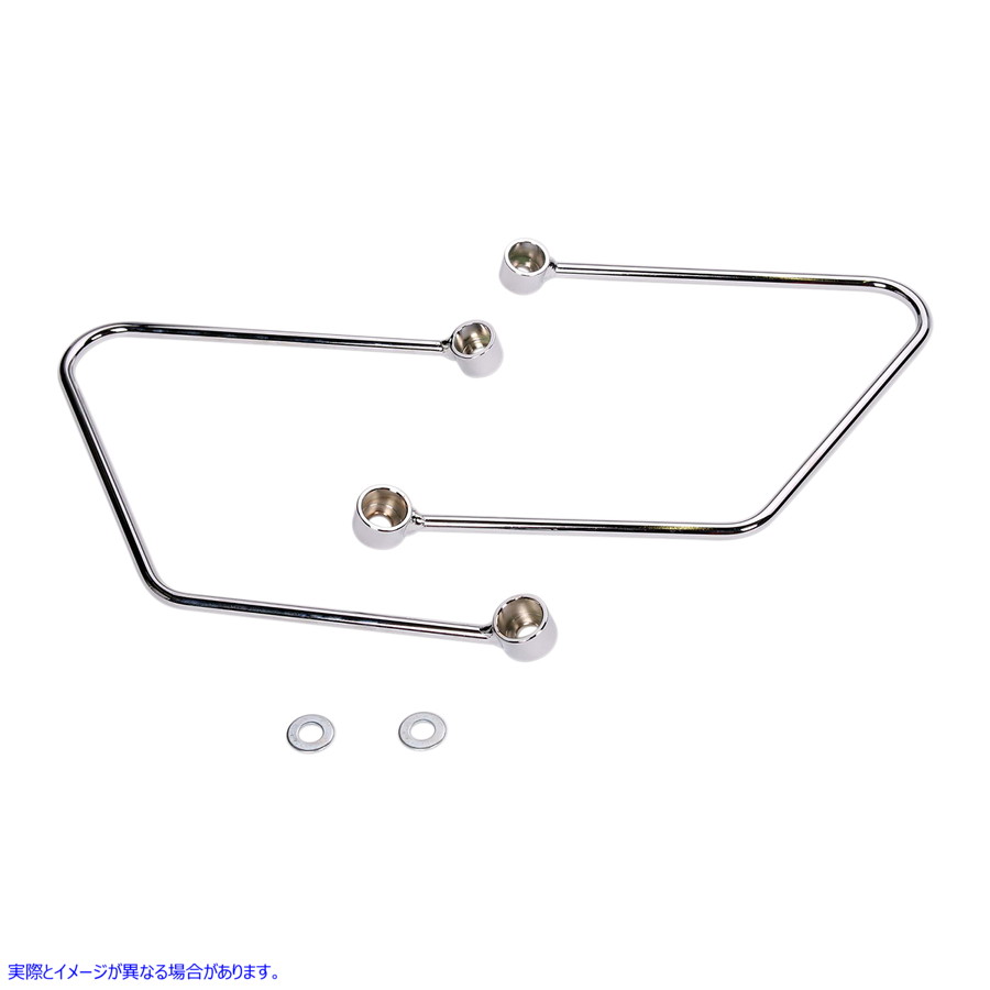 取寄せ ホンダのサドルバッグプロテクターとサポート コブラ Saddlebag Supports - Chrome - Honda VT 02-6115 BLV26115