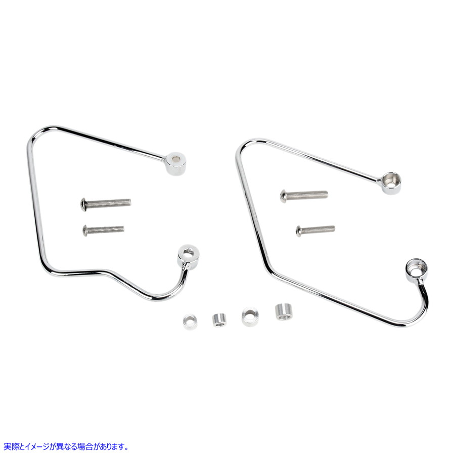 取寄せ ホンダのサドルバッグプロテクターとサポート コブラ Saddlebag Supports - Chrome - Honda VTX 02-6150 BLV26150