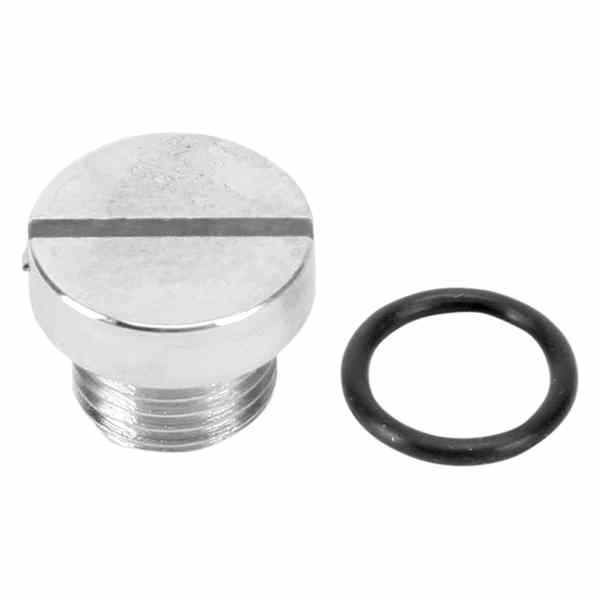 取寄せ シャベルヘッドのためのカムチェスト コロニー Oil Screen Plug - Chrome - Big Twin 9876-2 09320050