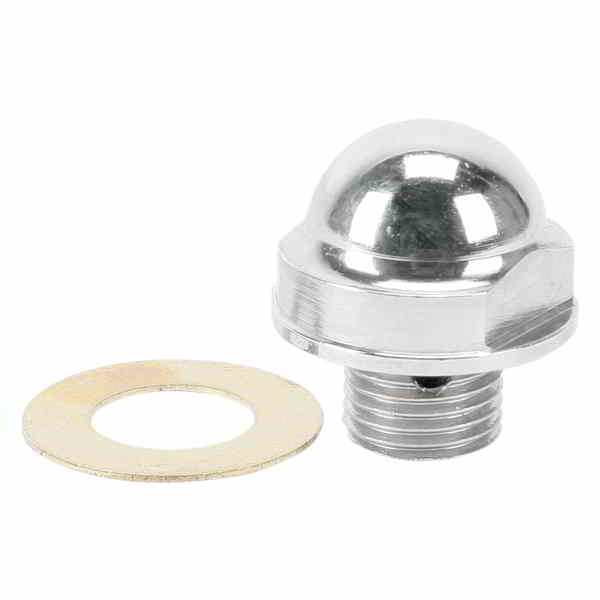 取寄せ OEMスタイルのポンププラグ コロニー Relief Plug - Chrome - Big Twin 9605-2 09320052