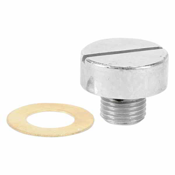 取寄せ OEMスタイルのポンププラグ コロニー Relief Plug - Chrome - Big Twin 9607-2 09320054