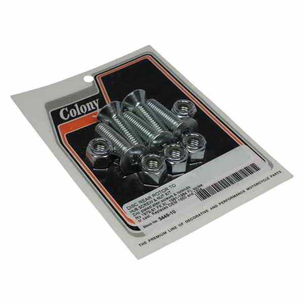 取寄せ コロニー Brake Rotor Screw and Nut Kit 3449-10 17103959