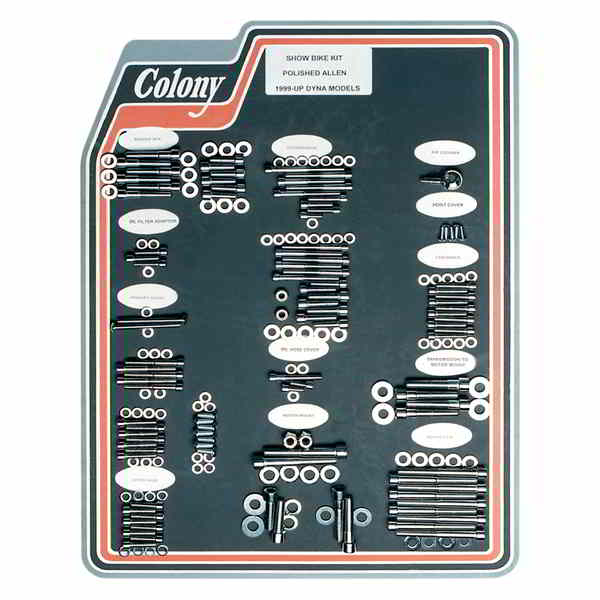 取寄せ ボルトキット コロニー Bolt Kit - Complete/Motor - Socket-Head - '99-'05 Dyna 1000P DS189710