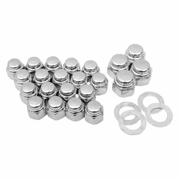 取寄せ クロムキャップナットキット コロニー Cap - Rocker Box - Big Twin 8449-22 DS189951
