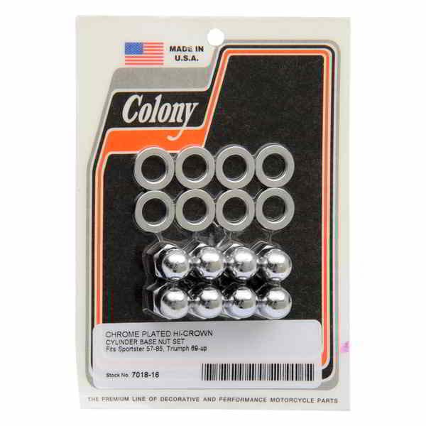 取寄せ エイコーンナットキット - シリンダーベース - スポーツスター コロニー Acorn Nut Kit - Cylinder Base - Sportster 7018-16 DS189968
