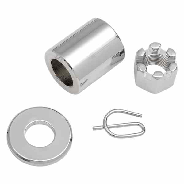 取寄せ 車軸スペーサー/ナットキット コロニー Axle - Rear - Chrome - Kit - 91-99 Dyna 9812-3 DS190022