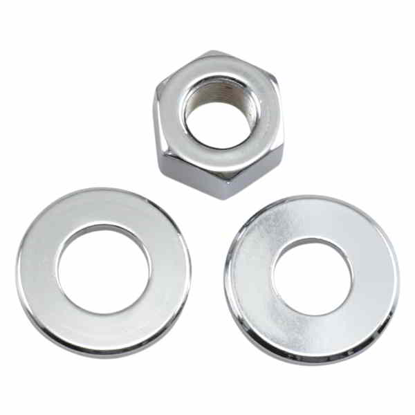 取寄せ リアアクスルナットとワッシャーキット コロニー Rear Axle Nut/Washer - Kit - Big Twins '73-'96/XL '79-'96 8715-4 DS222969