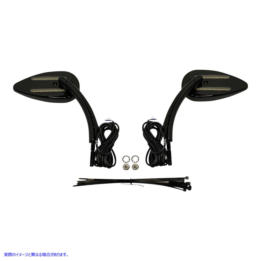 取寄せ 鏡 カスタムダイナミクス Mirror - Black - Amber/White CD-MIRROR-B 06401457