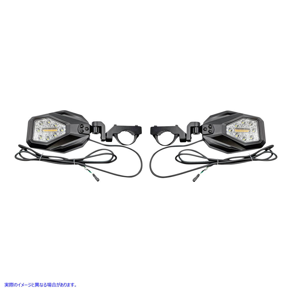 取寄せ SXSミラー カスタムダイナミクス Mirrors - SXS - Side View - Hexagon - Black SXS-MIRROR 06401664