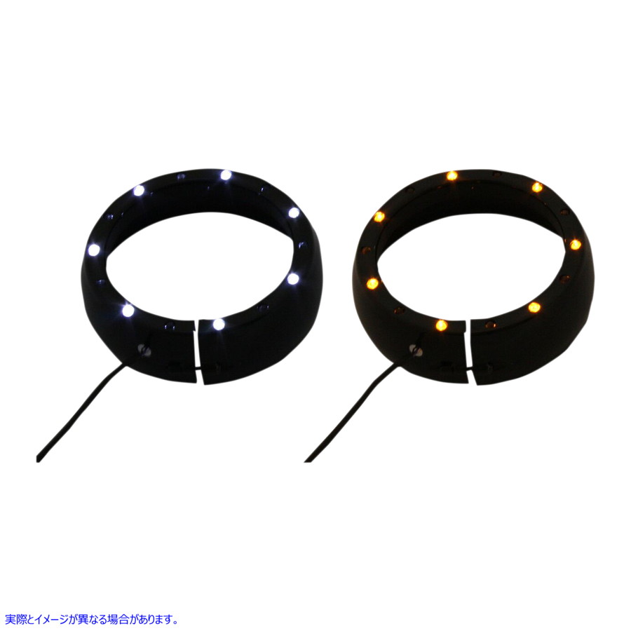 取寄せ パスランプライトトリムリング カスタムダイナミクス Lighted Passing Lamp Trim Ring '14+ FLHT - Black CDTB-45TR-1B 20011754