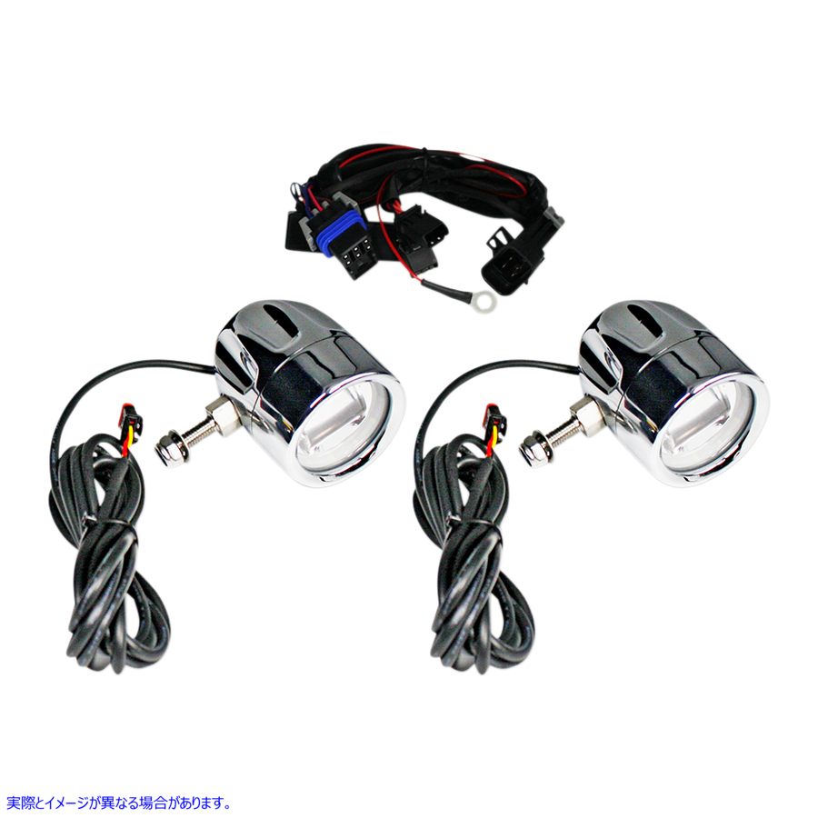 取寄せ ProbeamRLEDハローフォグランプ カスタムダイナミクス LED Fog Light - Indian - Chrome PB-FOG-IND-C 20012206