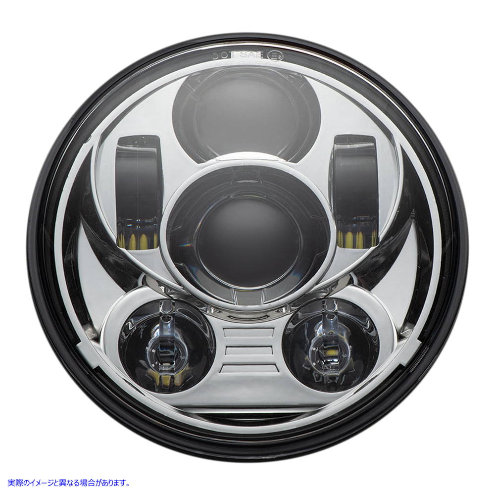 取寄せ 5.75 LEDヘッドランプ カスタムダイナミクス Headlamp - 5.75 - LED - Chrome CD-575-C 20012379
