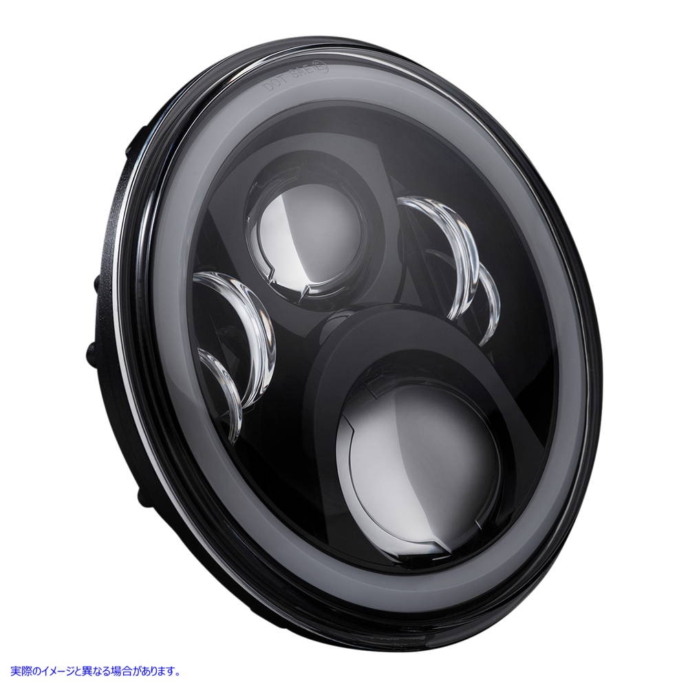 取寄せ Proglow?は、色を変えるハローでヘッドランプをリードしました カスタムダイナミクス 7 Headlamp - with Adapter - Black PG-7-14-B 20012417