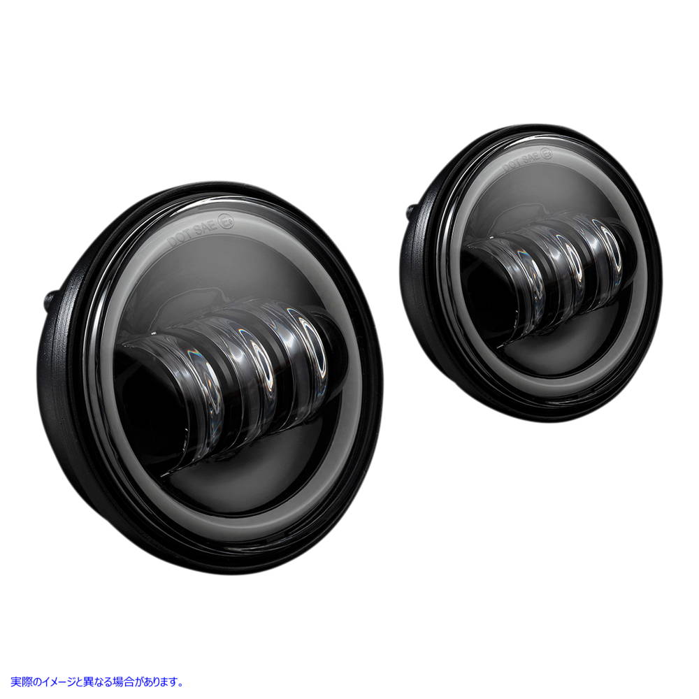 取寄せ Proglow?4.5 色を変えるハローでパスランプ カスタムダイナミクス 4.5 Passing Lamps - Black PG-45-B 20012419