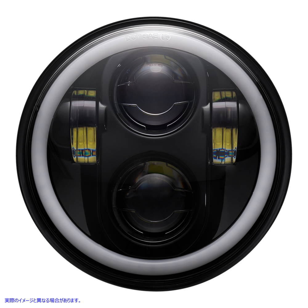 取寄せ Proglow?は、色を変えるハローでヘッドランプをリードしました カスタムダイナミクス 5.75 Headlamp - with Mounting Ring - Black PG-575-B 20012481