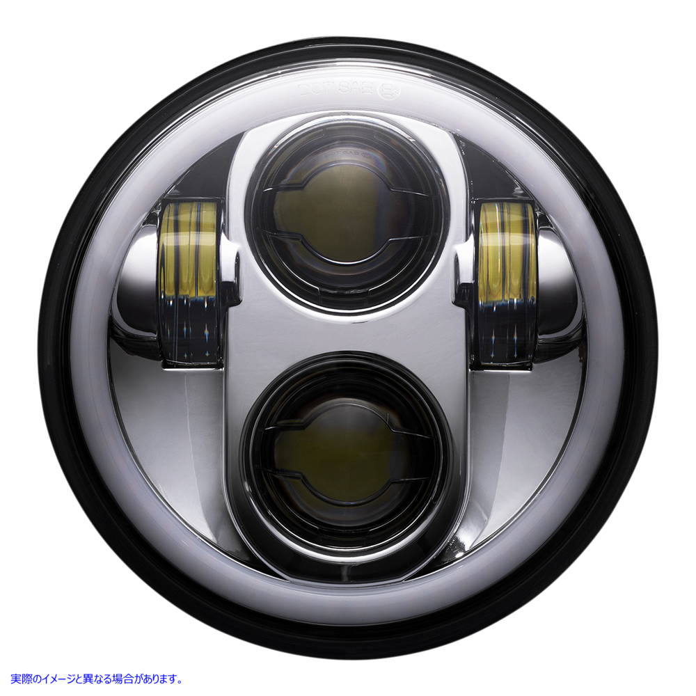 取寄せ Proglow?は、色を変えるハローでヘッドランプをリードしました カスタムダイナミクス 5.75 Headlamp - with Mounting Ring - Chrome PG-575-C 20012482