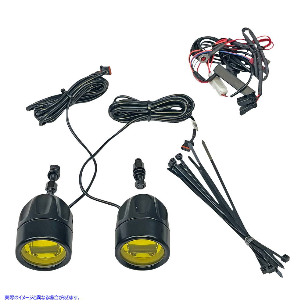 取寄せ ProbeamRLEDハローフォグライト カスタムダイナミクス Fog Light - Black - Yellow Lens - Universal PB-FOG-UNV-YB 20012584