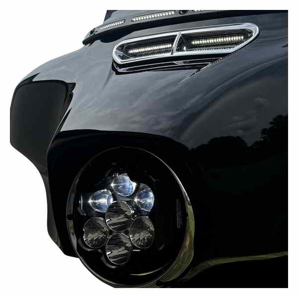 【並行輸入品】 カスタムダイナミクス LEDヘッドライト - Shark DemonR - Harley-DavidsonR SD2-BW-W 20012845