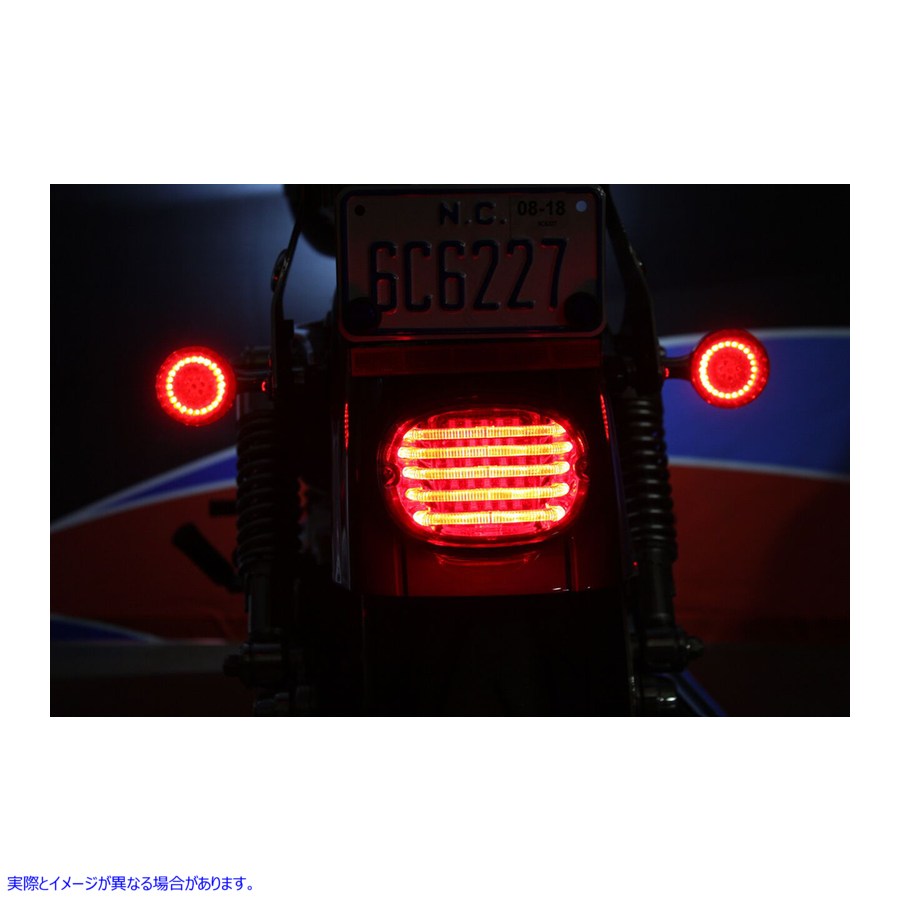 取寄せ ProbeamRLowProfileLED Taillightキット - トップタグライト付き カスタムダイナミクス Taillight - without License Plate Illumination Window - Red PB-TL-LP-R 20101364