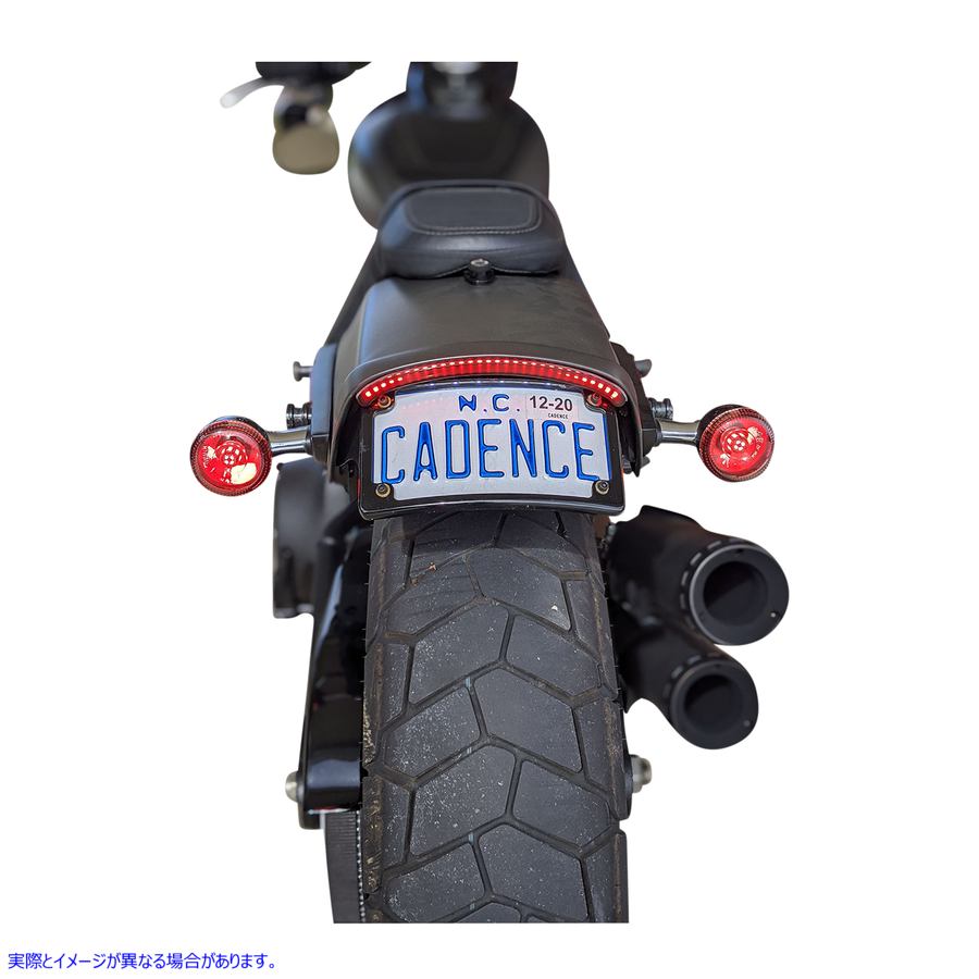 取寄せ ターン信号と統合されたテールライト カスタムダイナミクス LED Taillight with Turn Signal - Red CD-FATBOB-R 20101405