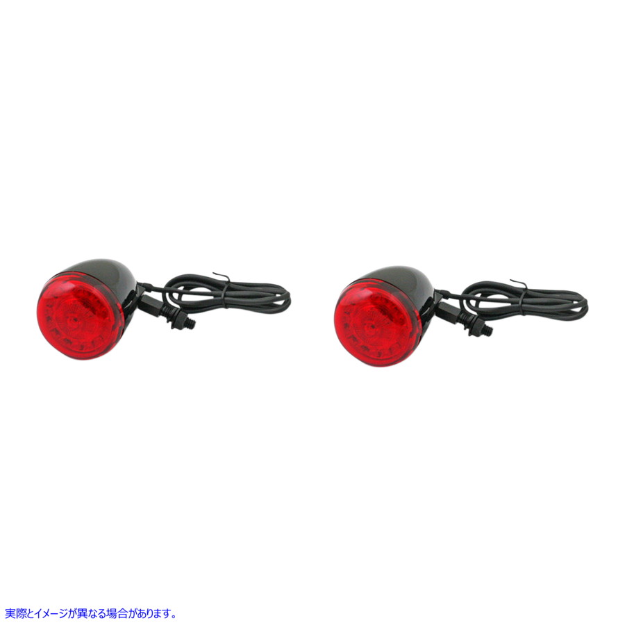 取寄せ ProbeamRユニバーサルLED Bullet Bezel Turn Signals カスタムダイナミクス ProBEAMR Universal Turn Signals - Gloss Black/Red PB-UNV-RTS-R-B 20201737