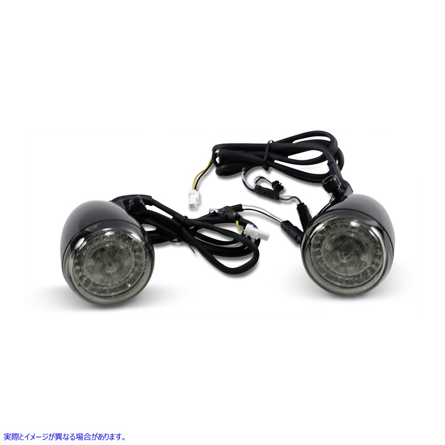 取寄せ ProbeamRDynamicRingz?LEDフロントターン信号 カスタムダイナミクス ProBEAMR Turn Signals - Gloss Black - ECE PB-IND-ECE-AW-B 20201794