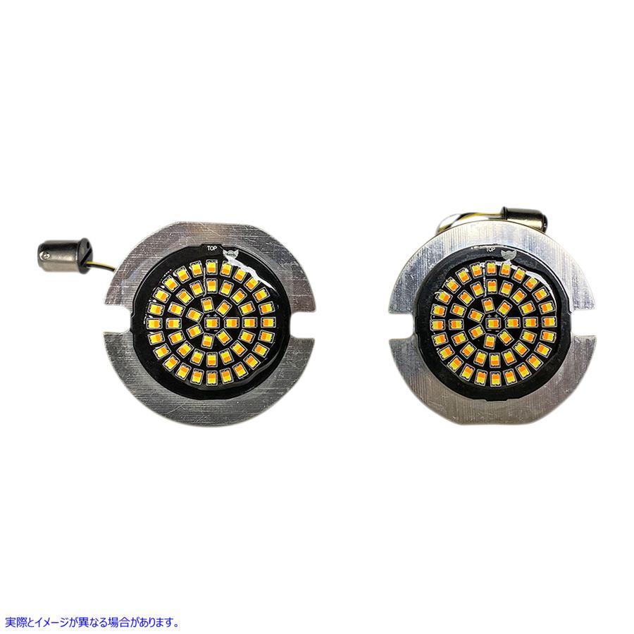 取寄せ GenesisR4Amber/White LEDターン信号インサート カスタムダイナミクス Amber/White LED Turn Signal Inserts GEN-4-AW-1157T 20201882