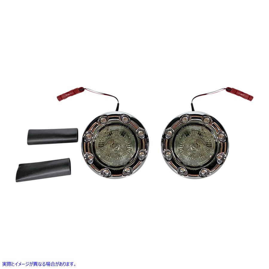 取寄せ ProbeamRBulletRingz?LEDスカウト用のリアターン信号 カスタムダイナミクス ProBEAMR Bullet Ringz? LED Turn Signals - Chrome/Smoke PB-BR-RR-IND-CS 20201888
