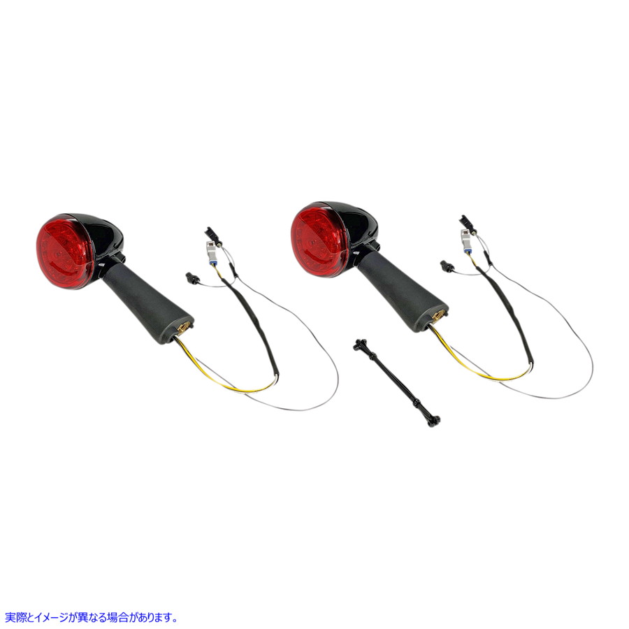 取寄せ ProbeamRRedRing Turn Signal LED カスタムダイナミクス Rear LED Turn Signal Ringz - Black - Scout PB-SCOUT-RR-BR 20201914
