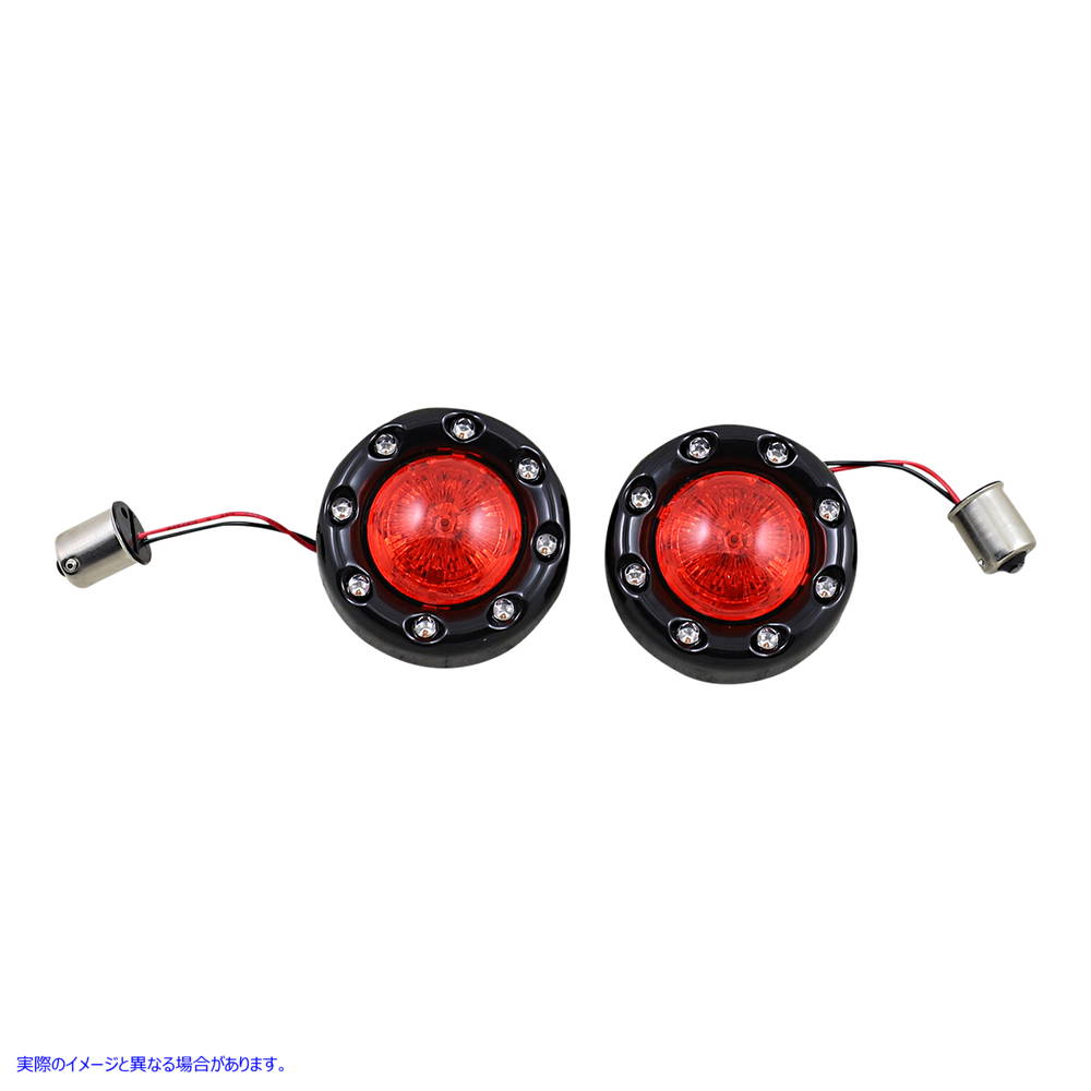 取寄せ ProbeamRBulletRingz?1156リアターンシグナル カスタムダイナミクス Bullet Turn Signal 1156 - Black - Red Lens PB-BR-RR 56-BR 20201935