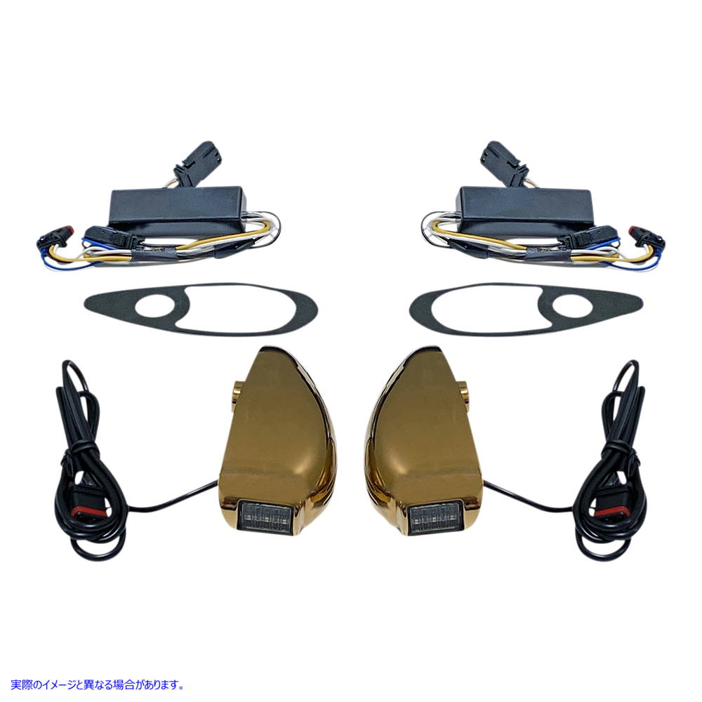 取寄せ Probeam Road Glide Turn Signals カスタムダイナミクス ProBEAM Road Glide Turn Signals - Gold PB-RG-TS-15-G 20201994