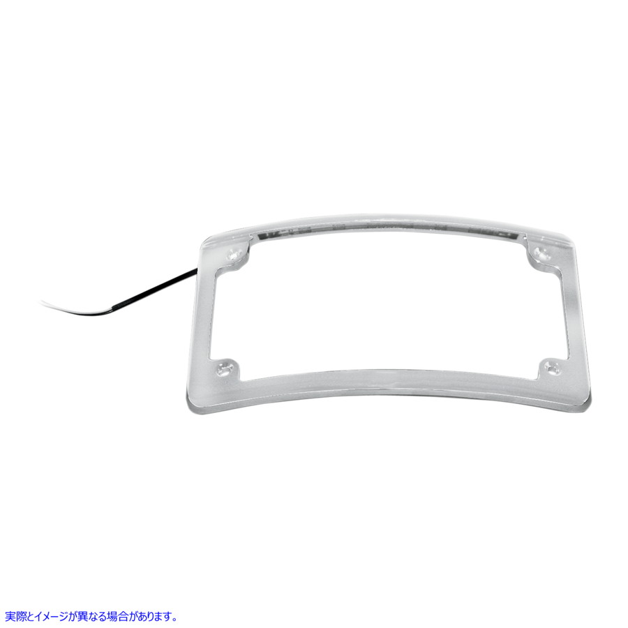 取寄せ LEDナンバープレートフレーム カスタムダイナミクス LED License Plate Frame - Chrome LPF-RAD-C-LP 20300631