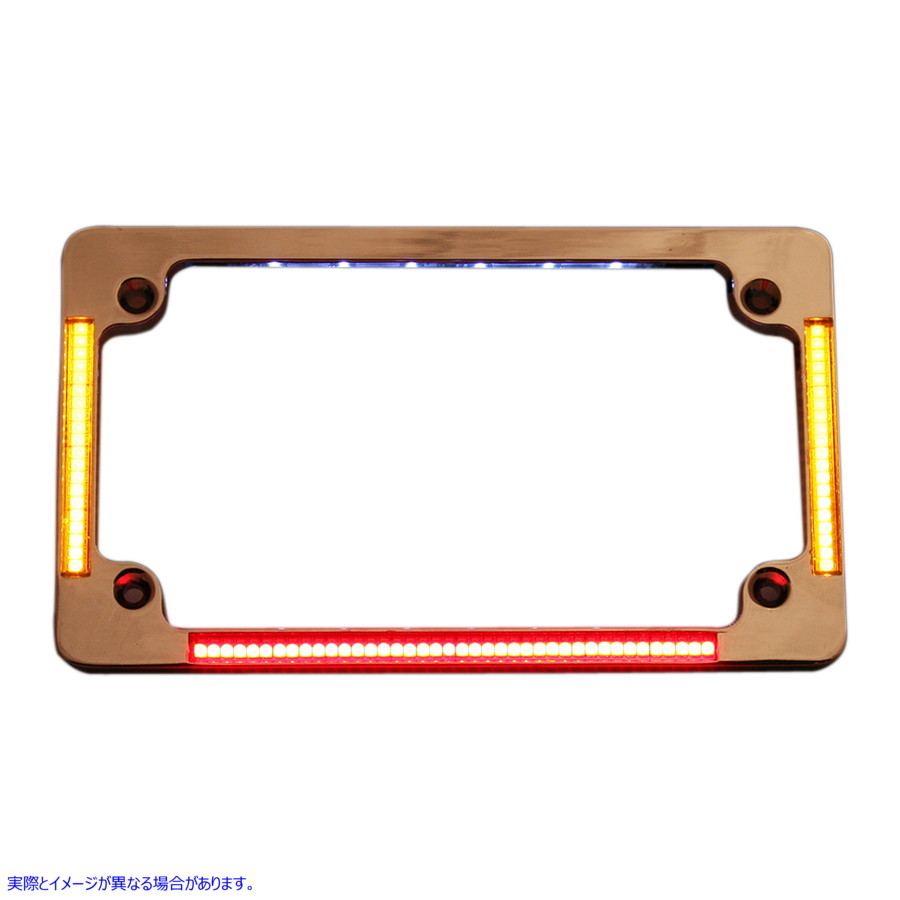 取寄せ オールインワンのナンバープレートフレーム カスタムダイナミクス License Plate Frame - Chrome TF04-C 20300768