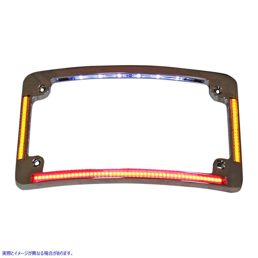 取寄せ オールインワンのナンバープレートフレーム カスタムダイナミクス License Plate Frame - Radius - Chrome TF05-C 20300787