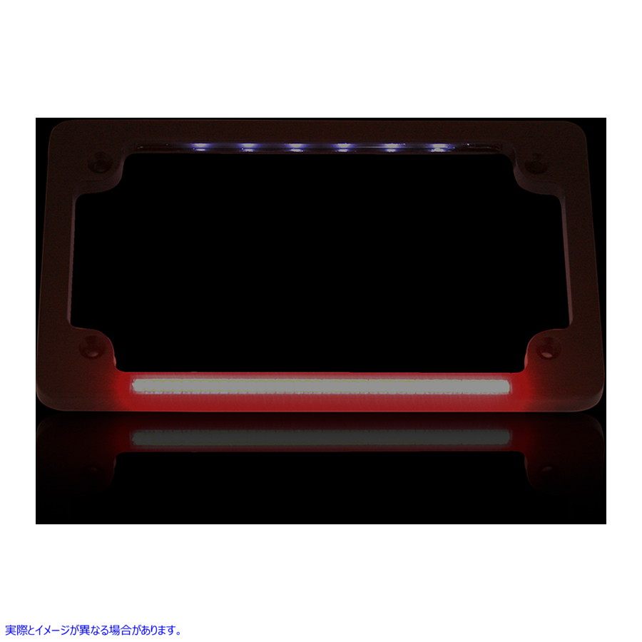 取寄せ デュアルLEDナンバープレートフレーム カスタムダイナミクス Dual License Plate Frame - Black TF02-B 20300991