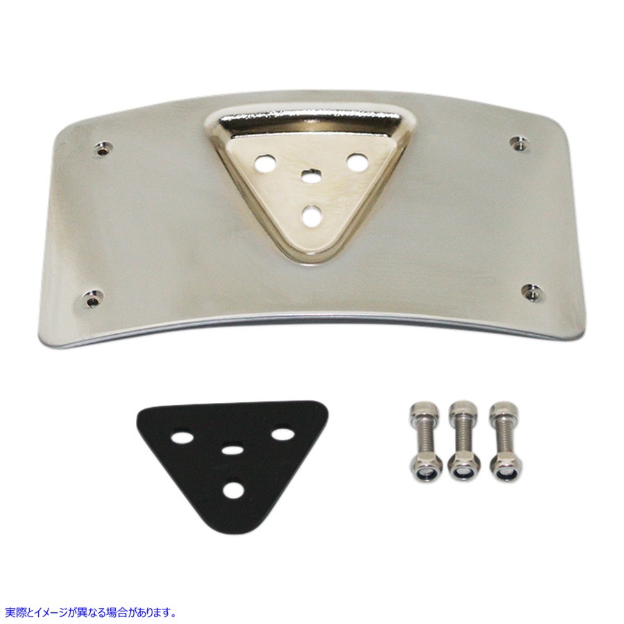 取寄せ 半径ナンバープレートマウント カスタムダイナミクス Radius License Plate Mount - Chrome CD-PFM-C 20300992