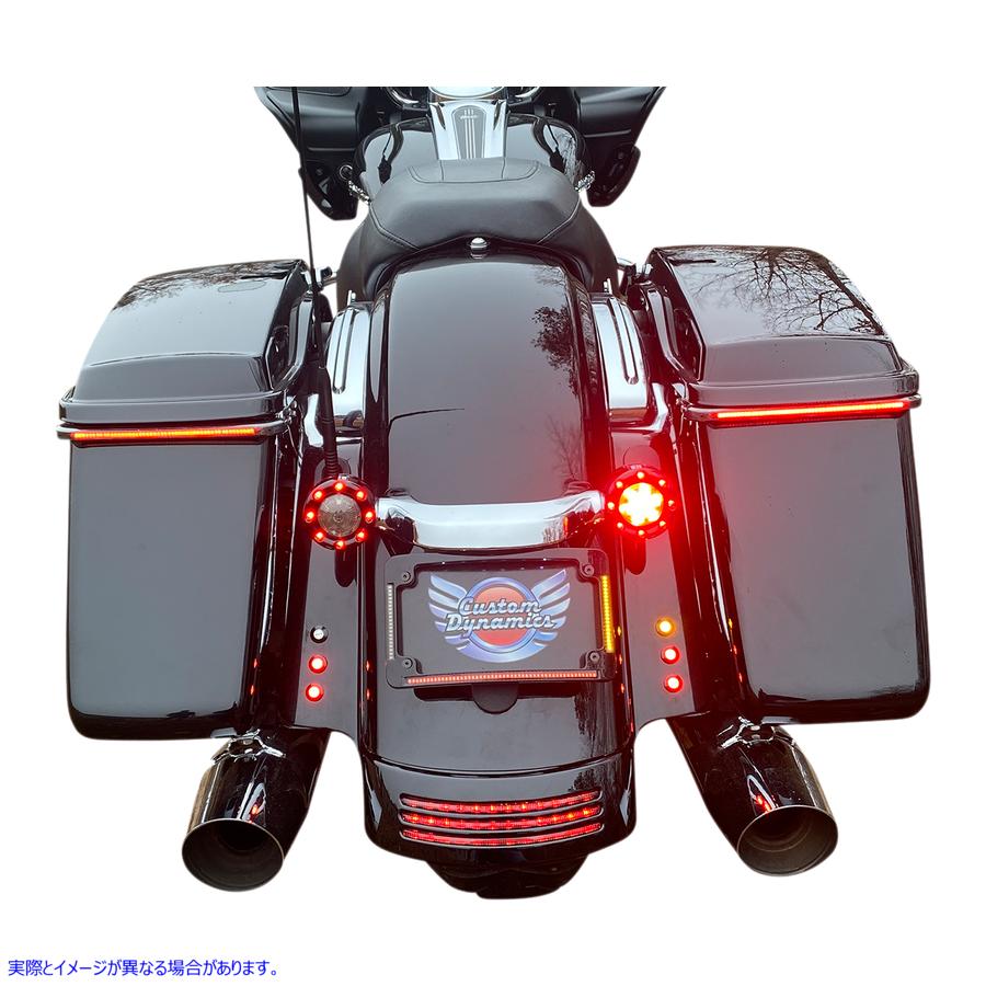 取寄せ プラグアンドプレイLED RADIUSナンバープレートフレーム カスタムダイナミクス Curved License Plate Frame - Black TF06-BCM-B 20301485