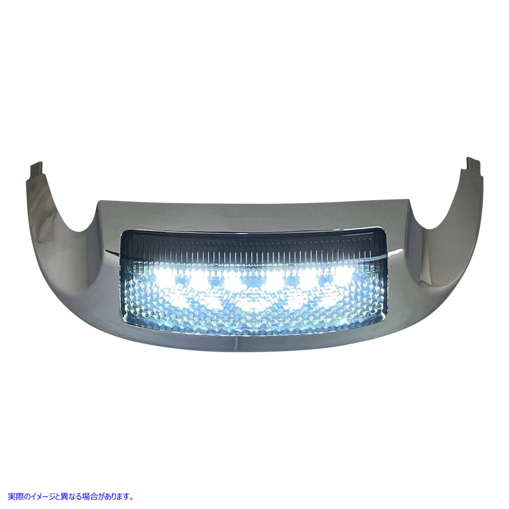 取寄せ フロントLEDフェンダーチップハウジング カスタムダイナミクス LED Front Fender Tip - White LED/Smoke Lens - Chrome GEN-FT-WS 20401625