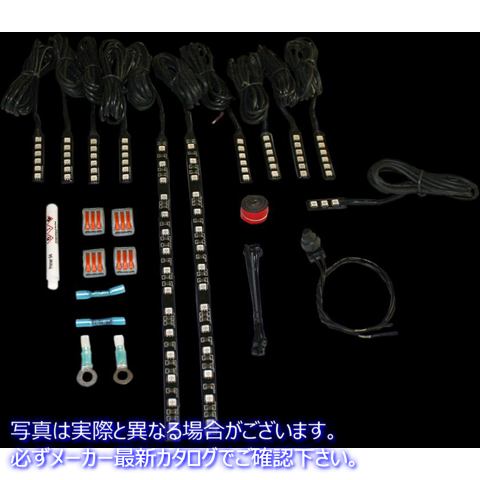 取寄せ Magical Wizard?インディアンLEDエンジンアクセントライトキットBluetoothリモート カスタムダイナミクス Lighted Engine Kit - Indian CD-IND-TMWK1BM 20402161