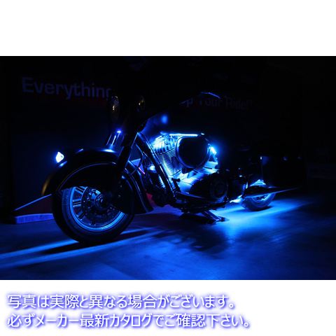 取寄せ Magic Flex IIインディアンLEDエンジンアクセントライトキット カスタムダイナミクス Engine Accent Light Kit - Indian - Blue M2EK1-IND-BLUE 20402185