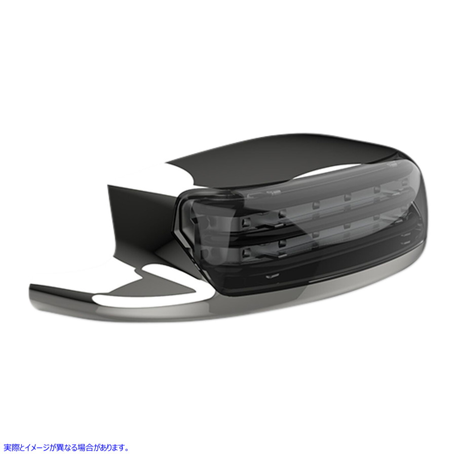 取寄せ LEDフェンダーチップテールライト カスタムダイナミクス Fender Tip Light - Smoke Lens - Chrome PB-FT-TOUR-S-C 20402354