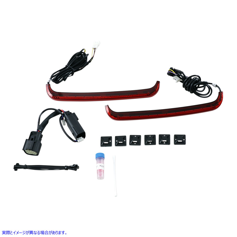 取寄せ LEDロープロファイルBAGZ?アクセントライト カスタムダイナミクス Saddlebag Lights - '09-'13 Red Lens CD-LP-SS8-R 20402363