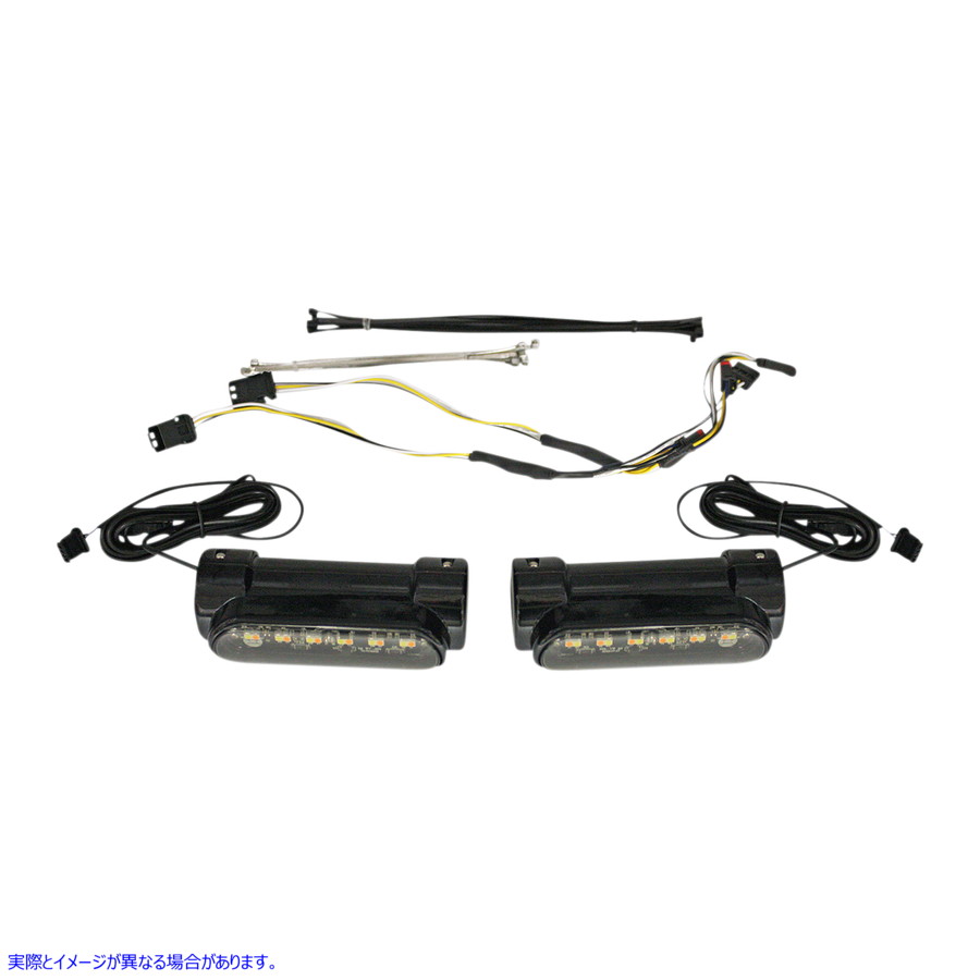 取寄せ ダイナミックアンバー/ホワイトエンジンガードLED カスタムダイナミクス Engine Guard Light - FLH - Black CD-CB-AW-BCM-B 20402527